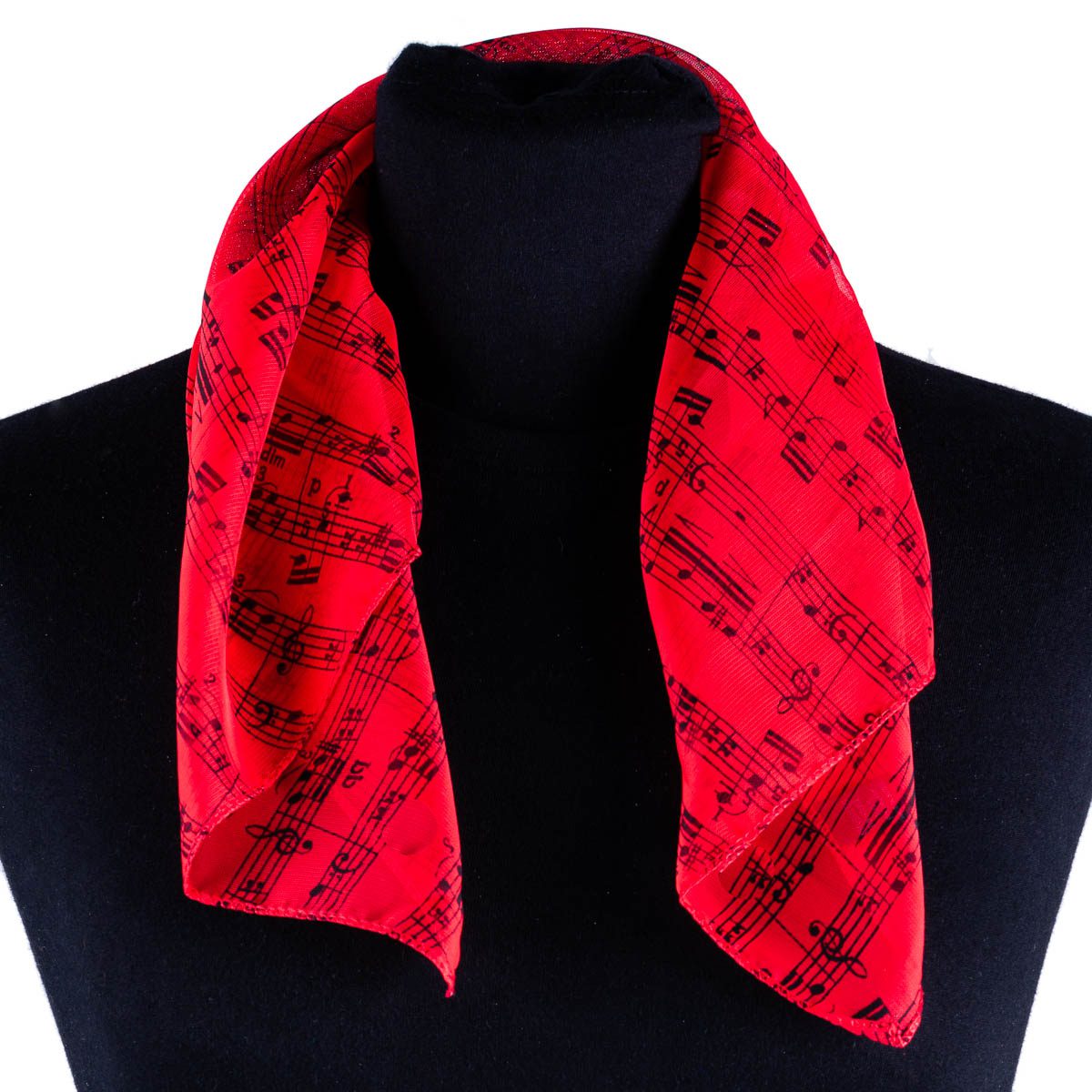 Kapper Trend tevredenheid Chiffon sjaal rood/zwart 50×50 cm – Phoenix Music Gifts