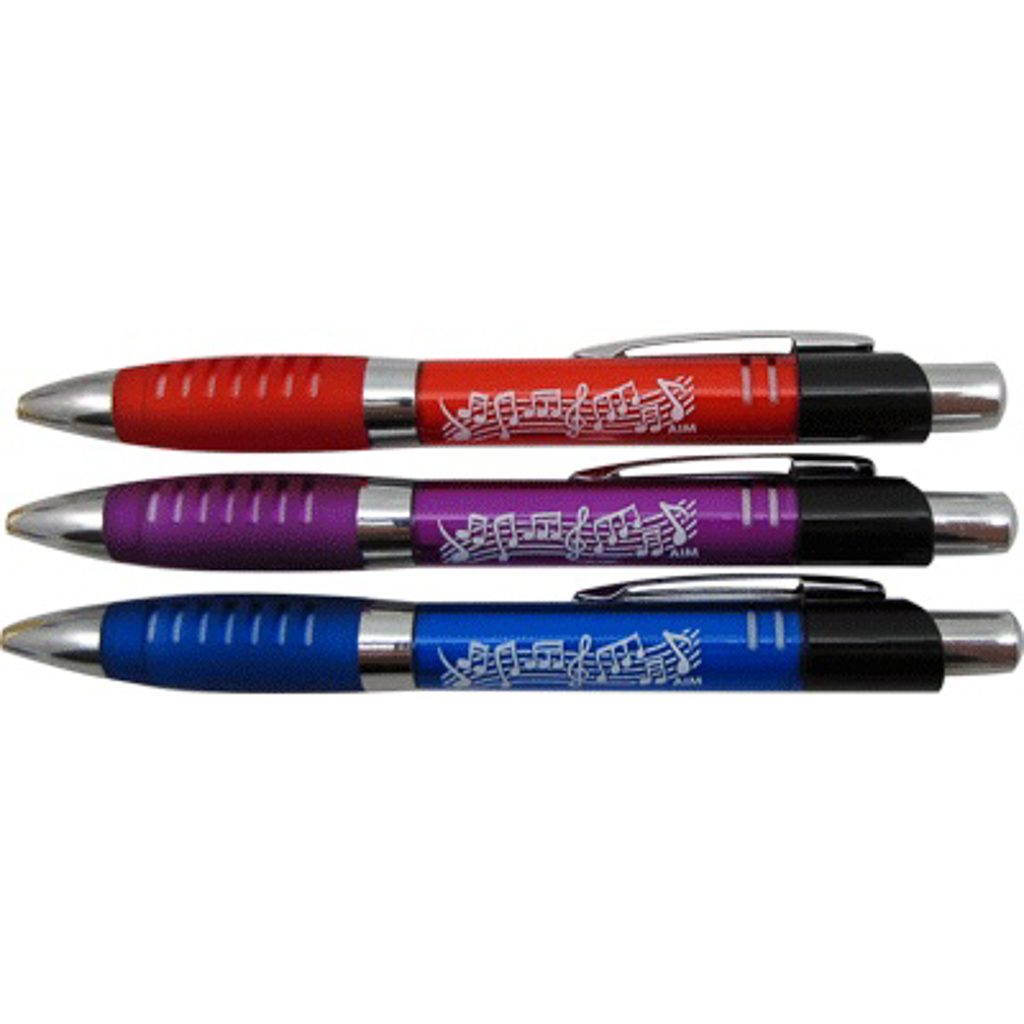 Atlantische Oceaan boeket Charmant Pen met notenbalk, verschillende kleuren – Phoenix Music Gifts