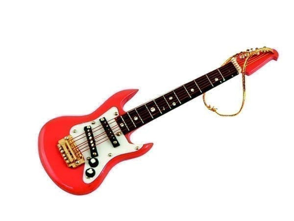 Vriend breedte schilder Kerstversiering elektrische gitaar rood – Phoenix Music Gifts